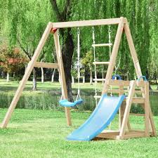 Wooden Swing Sets For Backyard Family