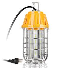 Leonlite High Bay Led Temporary Work Light Fixture 8400lm 5000k Daylight 60w 550w Equiv Ip65 Dust Waterproof 5 Year Warranty Stainless