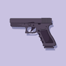 glock vector icon ilration handgun