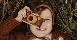 wooden toy cameras for kids