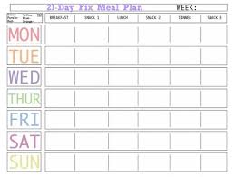 Weekly Meal Plan Template With Snacks Planner Template Free