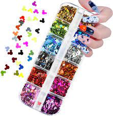 12 Colors Mickey Mouse Nail Glitter Sequins Nail Art Supplies 3D  Holographic Nails Glitter Flakes Mickey Nail Art Stickers Decals Shiny  Confetti Glitters Nail Designs for Acrylic Nails Dec – Oceanselling