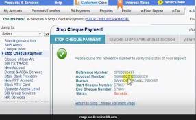 how to stop payment of state bank of