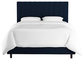 delmar channel bed navy blue velvet
