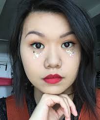 new makeup trends glitter dotted