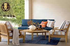 natural teak wood sofa set with