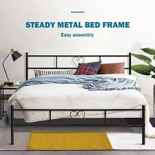metal black bed frame double size