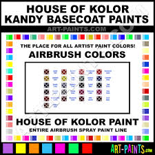 House Of Kolor Kandy Basecoats Airbrush Spray Paint Colors