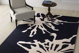 white abstract hand tufted carpet