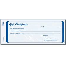 blank gift certificate for your