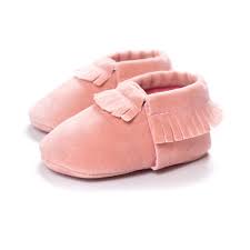 2019 Pu Suede Leather Newborn Baby Moccasins Shoes Soft Soled Non Slip Crib First Walker