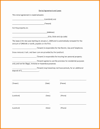 Free Rental Lease Agreement Form Rental Contract Template