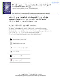 (PDF) Genetic and morphological variability analysis revealed a ...