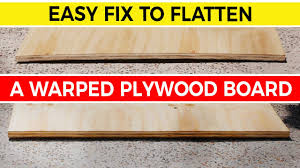how to flatten warped or bent plywood