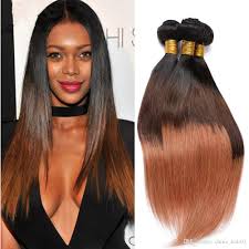 Ombre hair is a coloring effect in which the bottom portion of your hair looks lighter than the top portion. 2020 Three Tone Ombre Hair Extensions 1b 4 30 Medium Auburn Ombre Peruvian Human Hair Bundles Straight Dark Root Ombre Virgin Hair Weaves From China Hair01 86 84 Dhgate Com