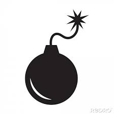 Obraz Bomb icon, vector illustration. Flat design style. vector bomb na  wymiar • bomba, bezpiecznik, niebezpieczeństwo • REDRO.pl