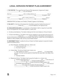 free payment plan agreement template