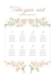 wedding seating chart template free