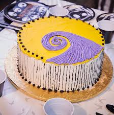 This nightmare before christmas cake is a yellow cake with vanilla buttercream. This Nightmare Before Christmas Party Is Every Fan S Dream Party City