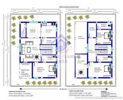 35x50 West Facing Duplex House Plan As