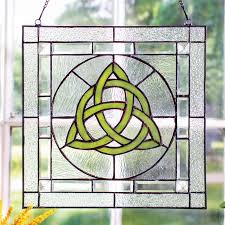 Celtic Trinity Stained Glass Window