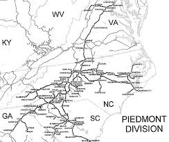 Norfolk Southern Piedmont Division Track Chart On Cd On