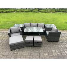 Fimous 8 Seater Rattan Outdoor