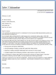 Insurance Sales Rep Cover Letter Cover Letter For Resume