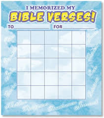 I Memorized My Bible Verses Mini Incentive Charts