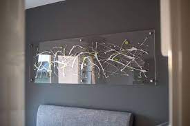 Modern Silver And Lime Green Wall Art