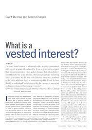 pdf what is a vested interest