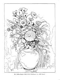 Flower Drawing Coloring Books Blank