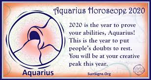 Aquarius Horoscope 2020 Get Your Predictions Now