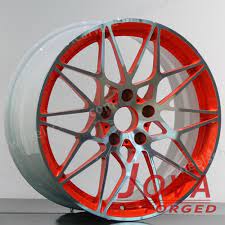 white rims with red trim machined lip