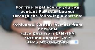 Please note that free legal consultation will not create any. Pakistan Lawyers å¸–å­ Facebook