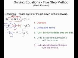 solving equations in one variable 5