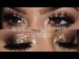 gold glitter smokey eye jessie james