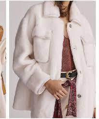 Anthropologie Maeve Cinched Faux Fur