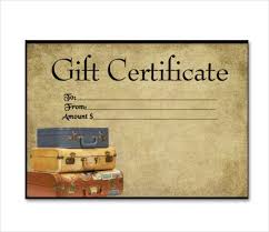 11 travel gift certificate templates