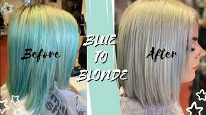 removing blue hair dye without bleach