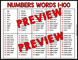 Back To School Activity 2nd Grade First Grade Number Words 1 100 Chart