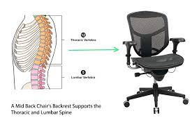 mid back vs high back office chairs