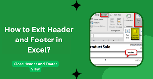how to exit header and footer in excel