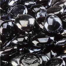 Black Fire Glass Beads