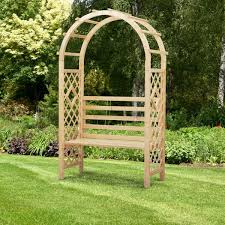 Wooden Bench With Arch Factory Up