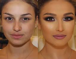 before and afters show that makeup can