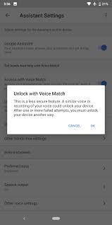 To enable the voice unlock feature, go to settings > google > search, assistant & voice > settings, then select the assistant tab and scroll . Google Begins Replacing Full Voice Match Phone Unlock 9to5google