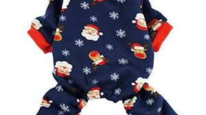 Fitwarm Christmas Santa Thermal Dog Pajamas Pet Clothse