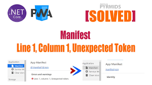 pwa manifest line 1 column 1