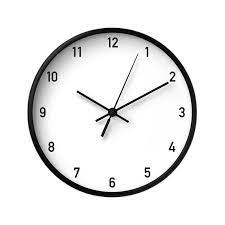 Numbers Wall Clock Classic Black And